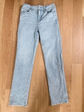 Express 90s Slim High Rise Jeans Light Wash FlexX Stretch Size M 6/8/10 Straight